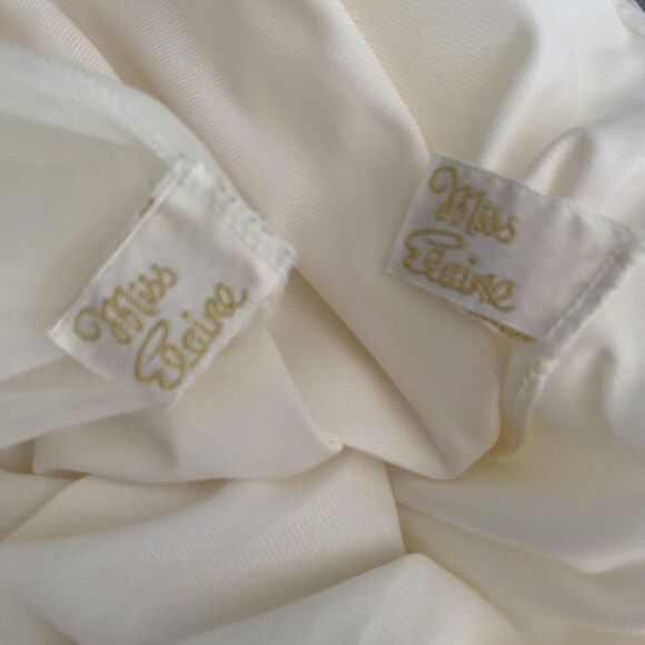 Vintage Miss Elaine Nightgown Robe Set Womens Medium White Sheer Lace Floral 70s - Picture 6 of 6